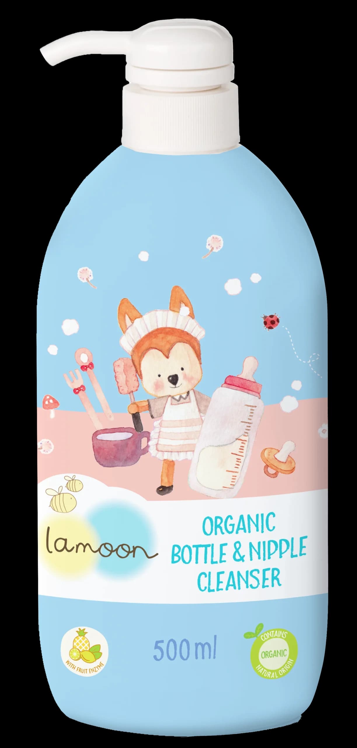 لامون – منظف عضوي للزجاجات والحلمات 500 مل